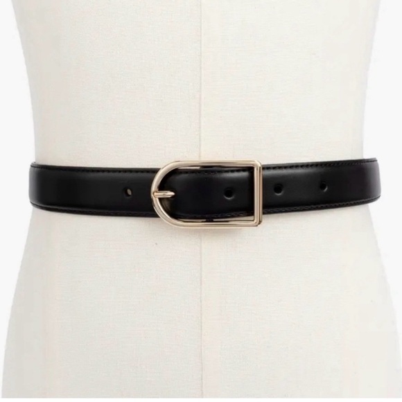 kate spade Accessories - Kate Spade Black Belt with Gold Buckle